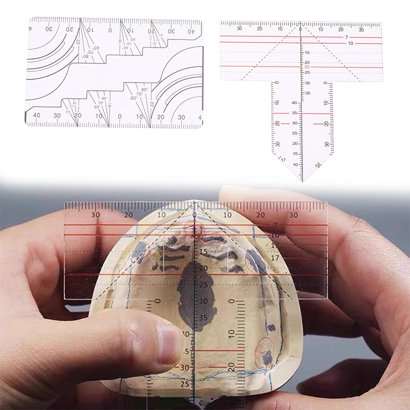 ★▲Dental Lab Denture Drawing And Alignment Dental Ruler T-Shape Examination Symmetry Measurements Multifunctional Dental Tools