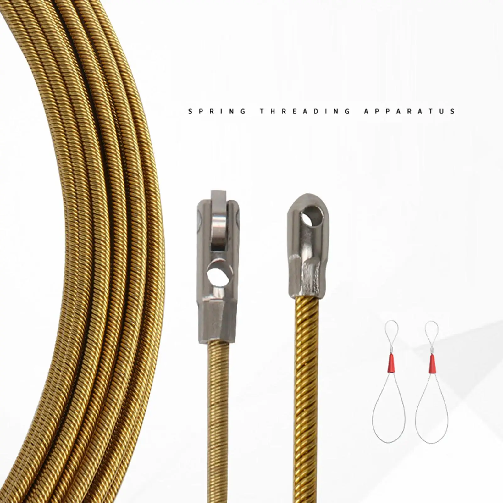 Electrician Fish Tape Cable Puller Wire Threading Device Spring Steel Lead Puller for Conduit Wiring