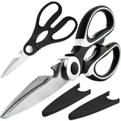 1Pc Kitchen Shears Stainless Steel Scissors Multifunctional Household Scissors Chicken Bone Scissors Fish Chopper Bottle Opener