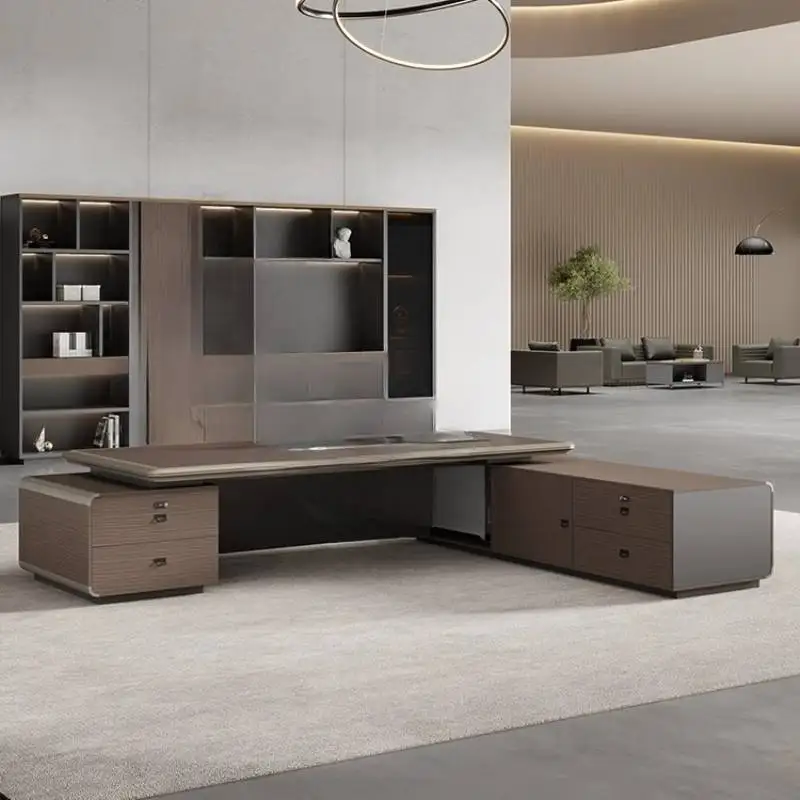 Office Desks Luxury Essentials Modern L Shaped  Executive Wooden