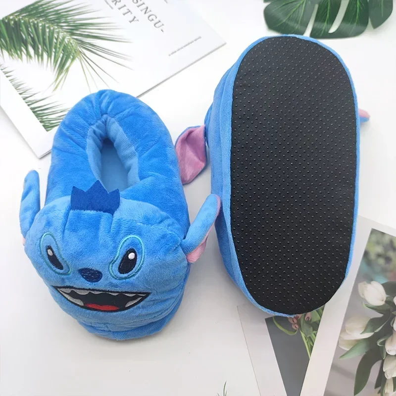 Disney Stitch Cartoon Stitch Cotton Warm Slipper Anime Autumn Winter Indoor Shoes Dolls Girls Women Home Slippers Christmas Gift