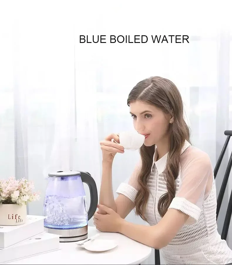 家庭用ケトル ガラス製ティーボトル 電気加熱ケトル ティーポット カップ ウォーターヒーター ポータブルティーポット ボイラー