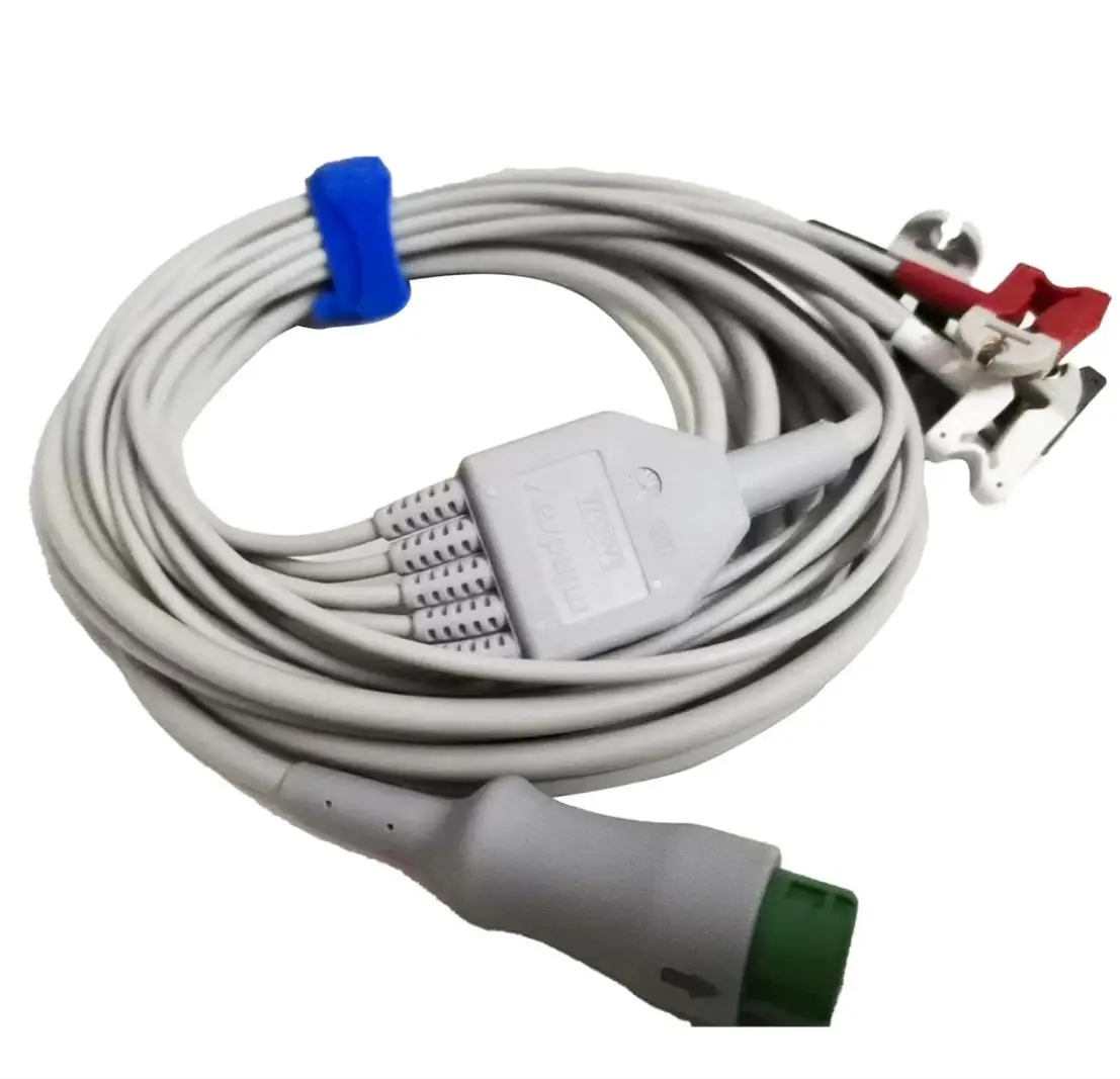 Mindray EA6252A 12pin 5-lead integrated ECG Cable IEC clip-type Monitor lead