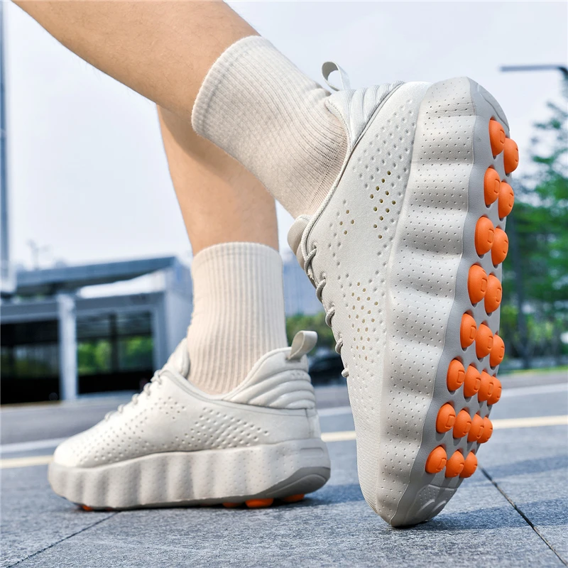 

Trendy Commuter Men Shoes Flexible Bending Sole Sweat Absorbing Inner Casual Outdoor Daily Lace Up Footwear