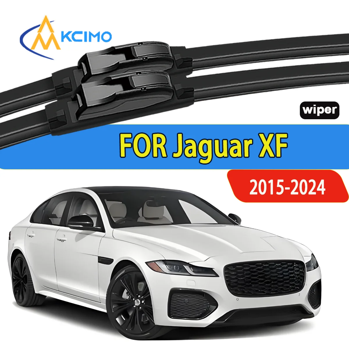 

KCIMO 2pcs Quality Windscreen Silent Black Car Rain Brush for Jaguar XF X260 2015-2024 Front Windshield Auto Wipers Blade Brush