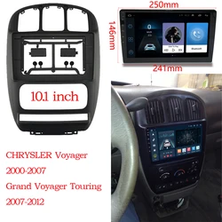 10.1 Inch Car Fascia Radio Panel for CHRYSLER VOYAGER 2000-2007 Dash Kit Install Facia Console Bezel Adapter Plate Trim