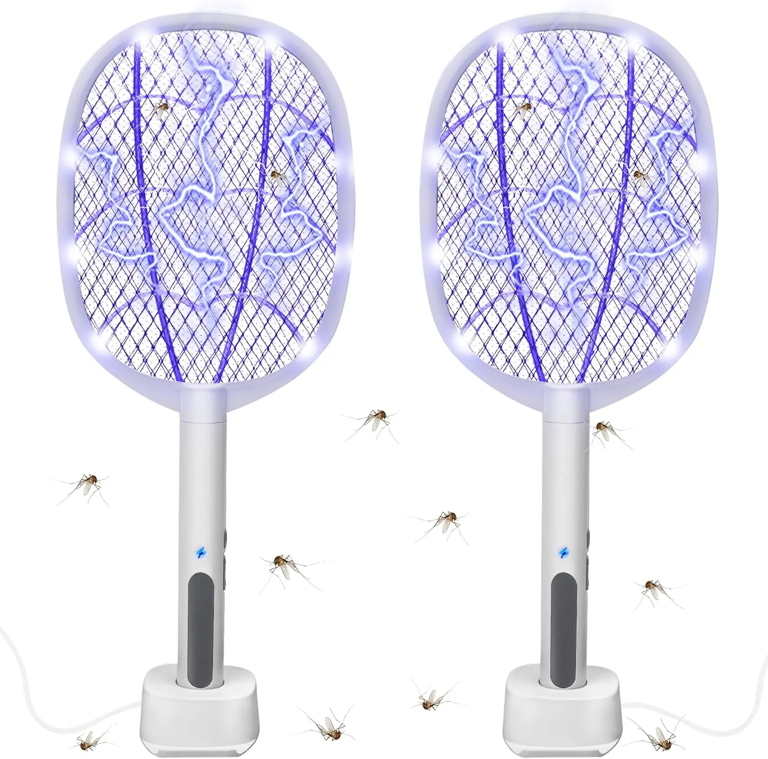 

2-in-1 Electric Bug Zapper with 3000V High Voltage, Portable Mosquito Killer for Indoor and Outdoor Use