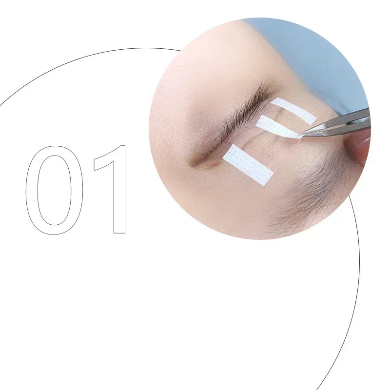 Bande de levage de cils 4MM, bandes en papier médical respirantes, Extension de cils, bande blanche anti-peluches, faux Patch pour les yeux, outils autocollants pour paupières