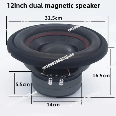 صوت السيارة 10 بوصة 12 بوصة مكبر صوت ثقيل مكبر صوت مزدوج ملف صوتي مزدوج مغناطيسي نقي باس سلبي