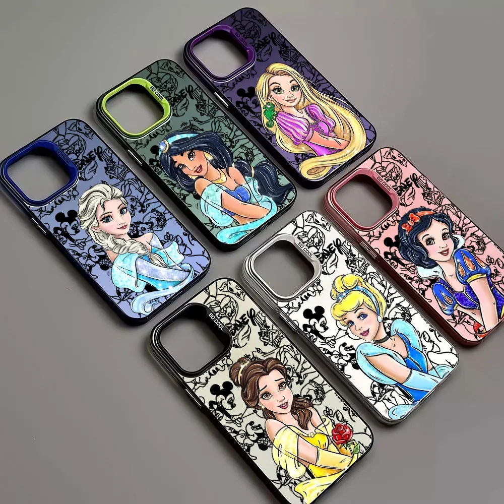 Luxury Phone Case for Apple iPhone 12 Pro X 13 11 Pro Max 15 Plus XS Max 14 Pro XR 13 Disney Princess Jasmine TPU Soft Cover