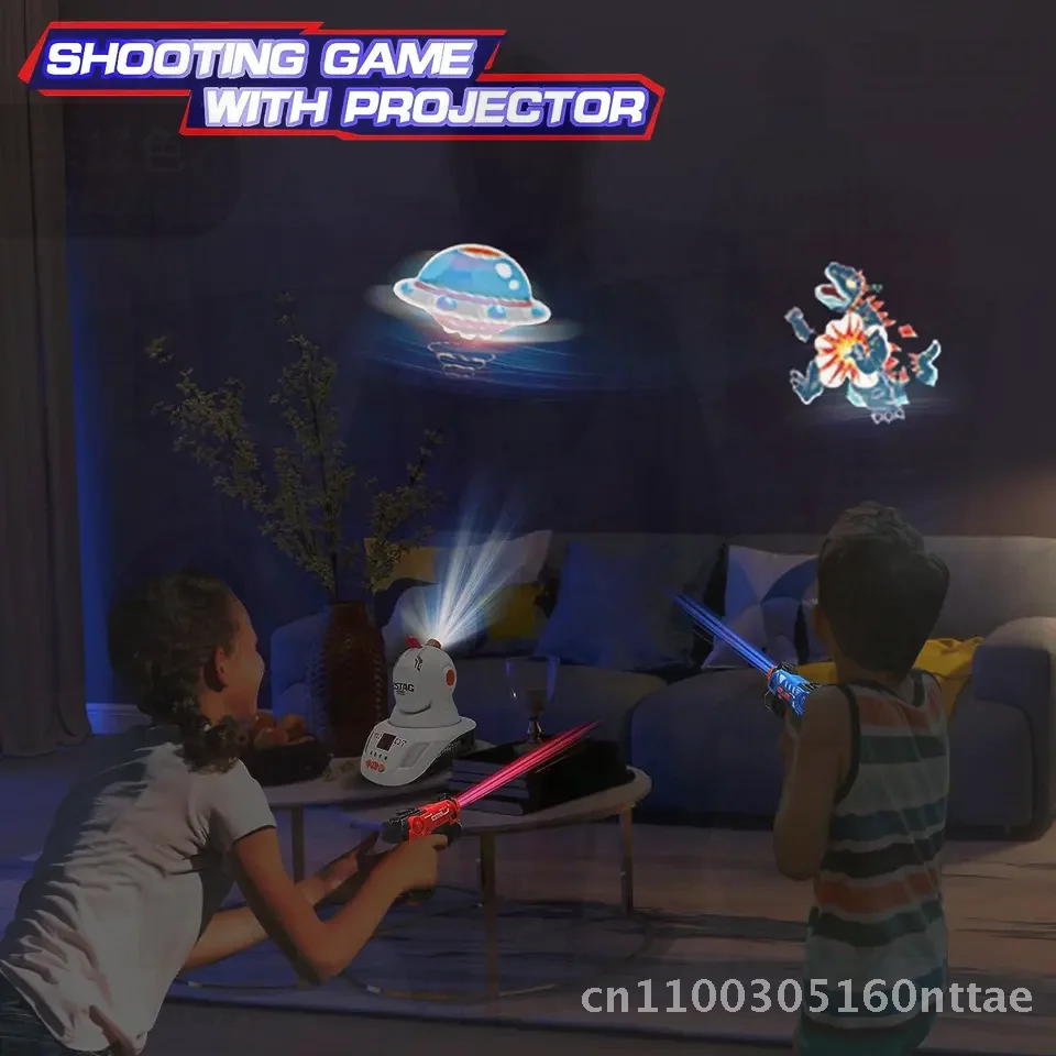 STAG Laser Guns Projektor Set Ente UFO Jagd Schießen Spiel Kinder Geschenke Spielzeug Für Jungen Infrarot Mini Pistole Guns Kampf Spiel Indoo