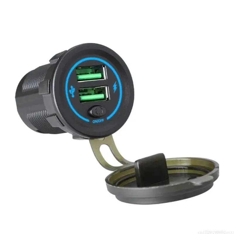 D5BB 36W USB -зарядное устройство с легкими выключателями доступа и светодиодным светом для автомобилей 12 В 24 В, таких как и