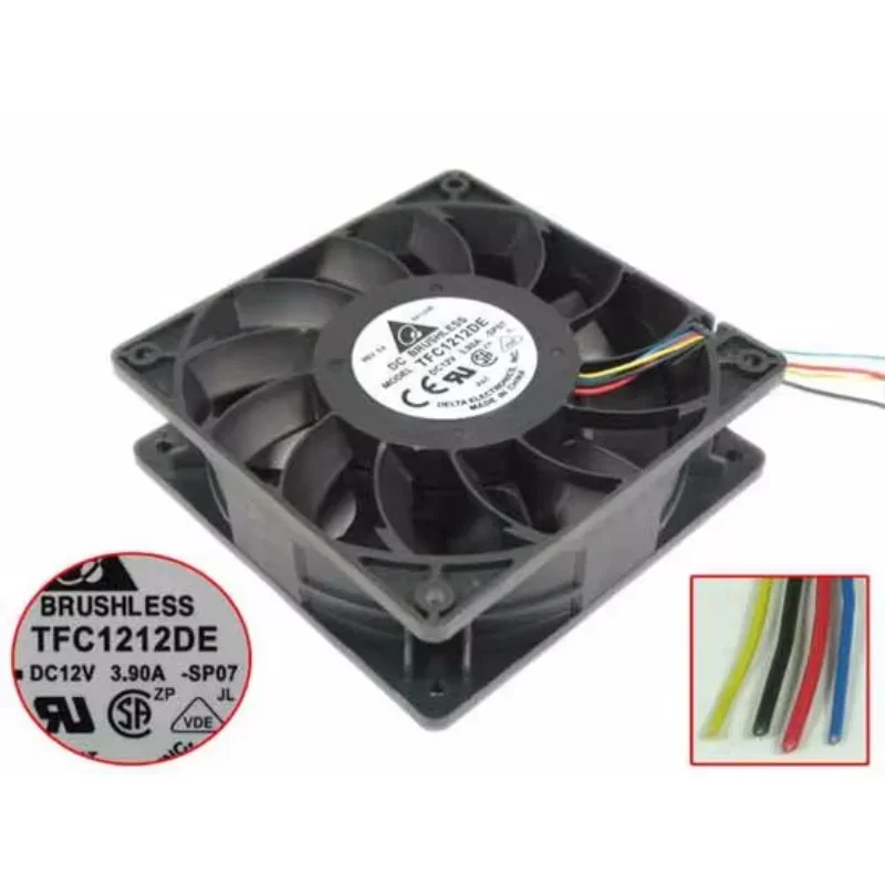 Delta Electronics TFC1212DE SP07 DC 12V 3.90A 120x120x38mm Server Cooling Fan