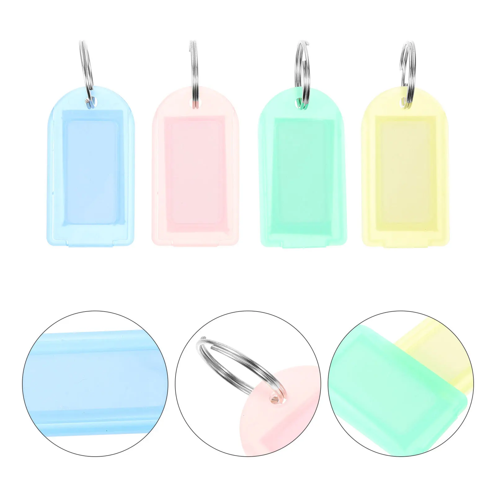 

40Pcs Key Identification Tags Colorful Compact Keychain Tags for Baggage Labeling Keyring Accessories Easy to Identify