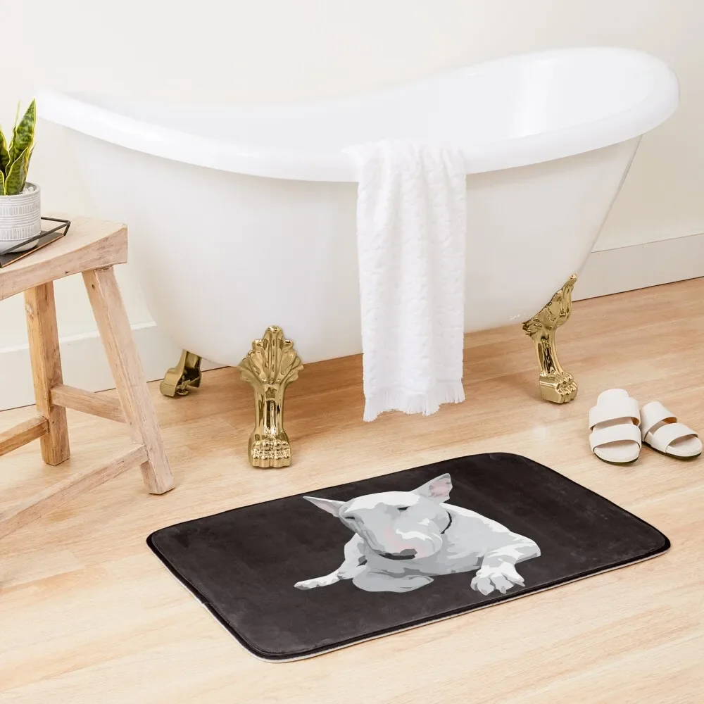 English Bull terrier Bath Mat Floor Toilet Bathroom Carpets Mat