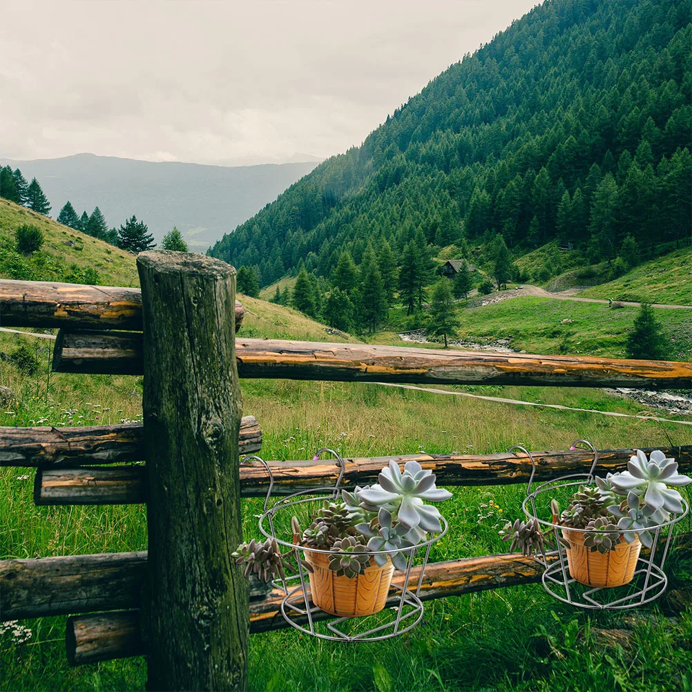 

2Pcs Premium Material Planter Holder Strengthened Weight Capacity for Attractive Garden Ornaments Balcony Flowerpot Rack