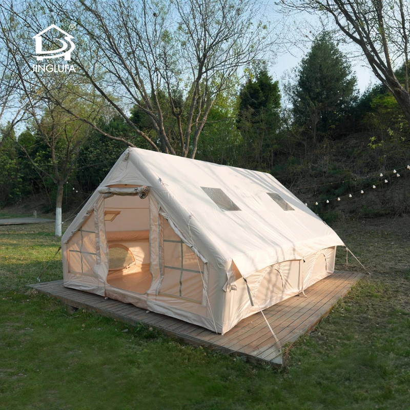 

2-4 Person 12 Sqm 420d Oxford Inflatable Camping Tent Winter Sale 2 Bedroom Glamping Air Tent