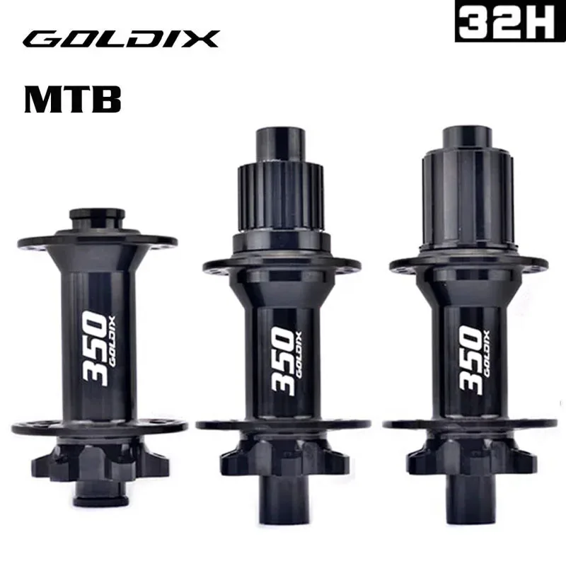 GOLDIX 350 Bicycle hub Sealed Bearing 8S 9S 10S 11S 12S Hub 6-bolt Disc Brake J-Bend 32H Ratchet 28T BOOST MTB Hub