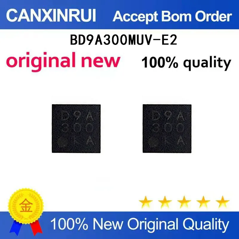 

(5 Pieces) Brand new original BD9A300MUV-E2 D9A300 QFN16 BM81233MUV spot chip
