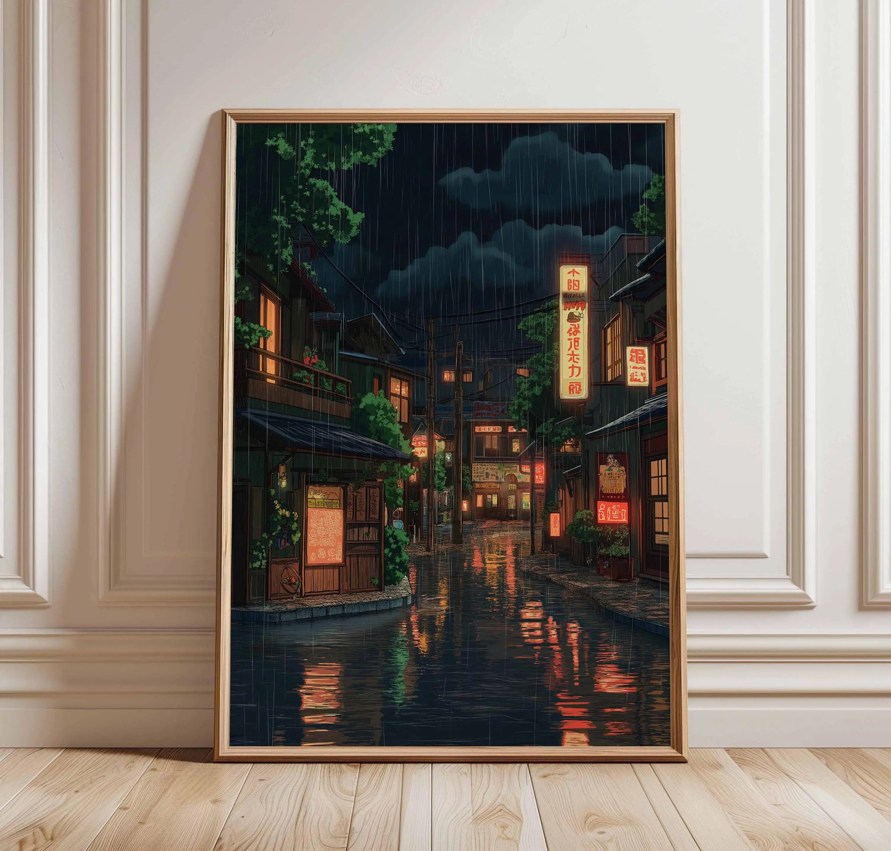 1pc Unframed Neon Tokyo Street - огляд і ціна Japanese Lighting Decor