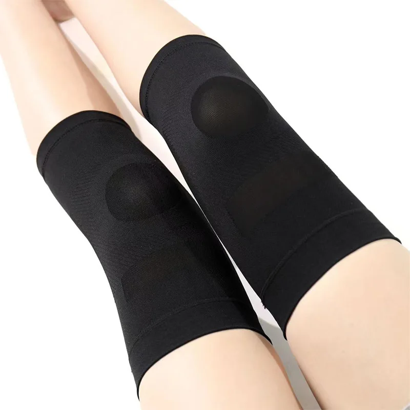 1Pair Silicone Thin Knee Pads for Sports, Non-Slip Pressurized Protective Gear for Fitness Dance Skating Basketball Cycling