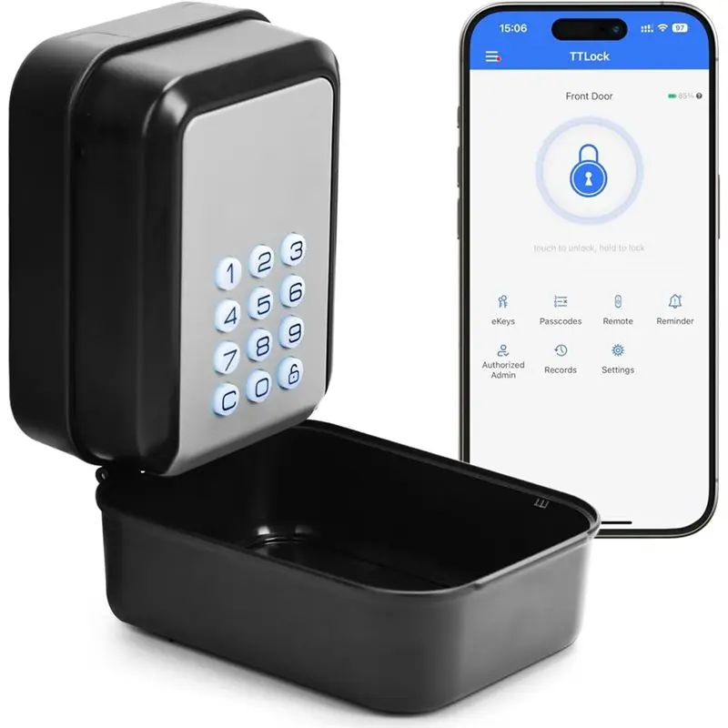 

[Techverse]-Smart Key Lock Box With Electronic Bluetooth And APP Control PIN Code Type,For Airbnb-Real Estate Agent Office
