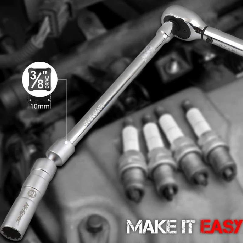 Hallo-Spec Magnetische Universal Zündkerze Steckschlüssel 14/16mm Installieren Ersetzen Auto Reparatur Kit Zündkerze Entfernung für Auto Reparatur – Detail 8