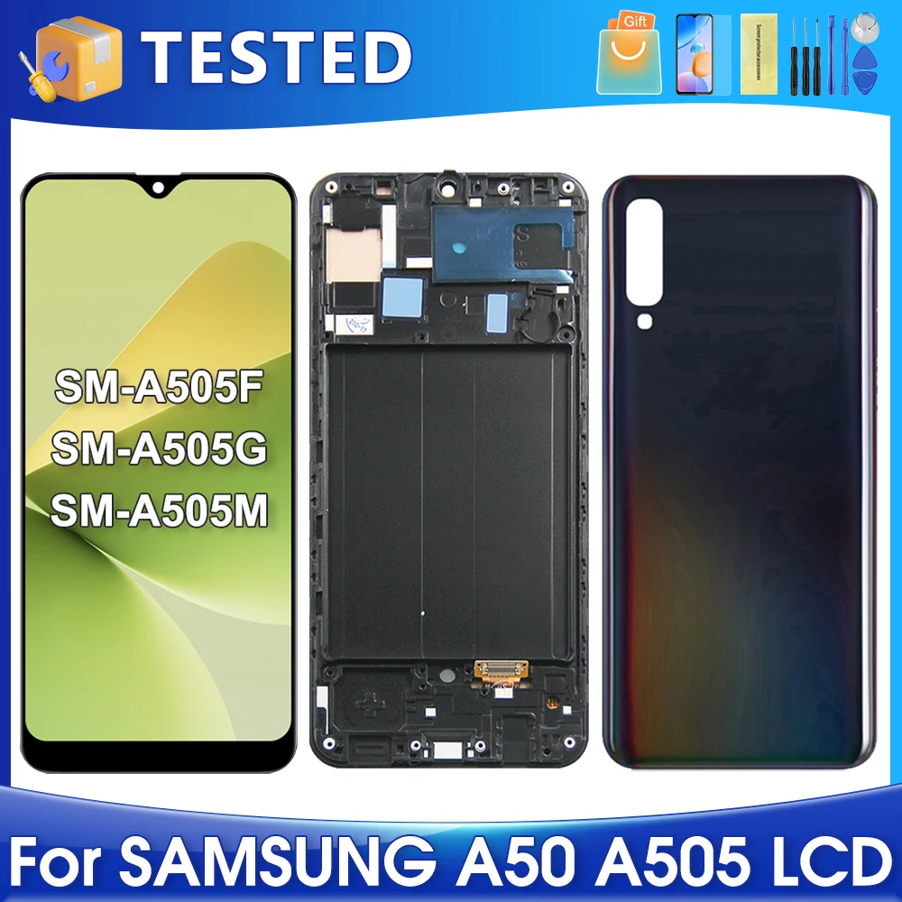 A50 For Samsung Tested A505F A505G A505W A505X A505G A505N LCD Display Touch Screen Digitizer Assembly Replacement