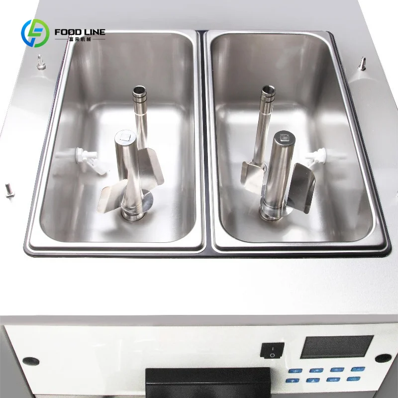 CE ETL 3 Flavors Gravity Feed Commercial Soft Serve Ice Cream Machine High Output Custom