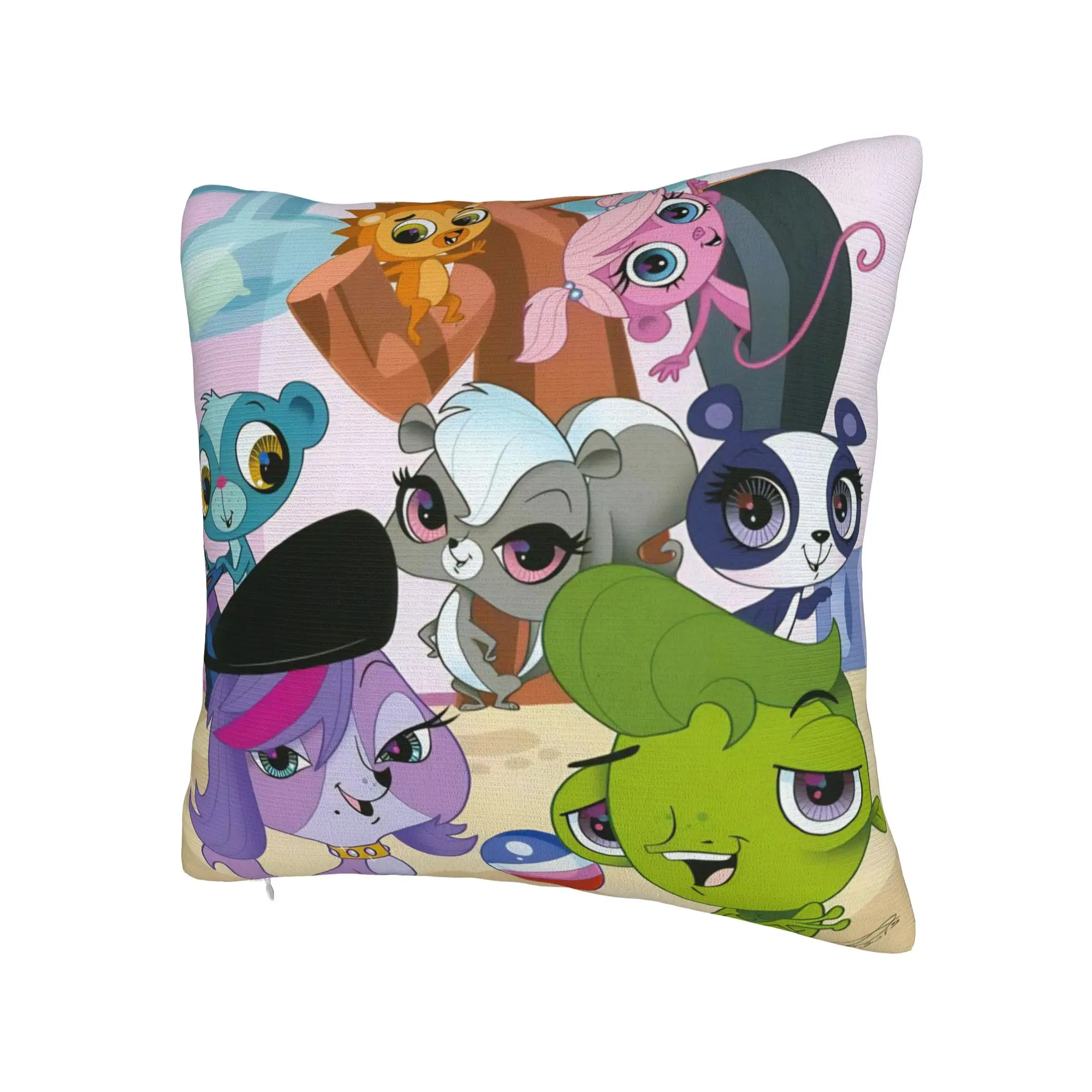 Decorative Pillowcase Littlest Pet Shop Accessories Home  Pillow Case Cover Zippered Multi Size