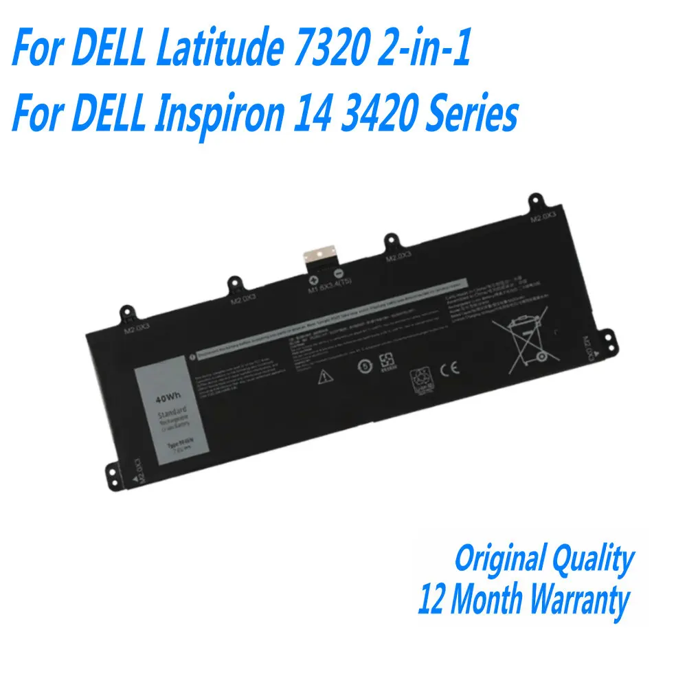 

7,6 В 40 Вт 9F4FN 2VKW9 2ICP4/79/112 аккумулятор для ноутбука DELL Latitude 7320 2-в-1 для серии DELL Inspiron 14 3420