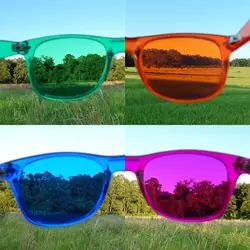 2Pcs Pack Set Ultimate/Mental Color Therapy Mood Glasses,Light Relaxing Chakra Healing Glasses for Women Men Colored Sunglasses