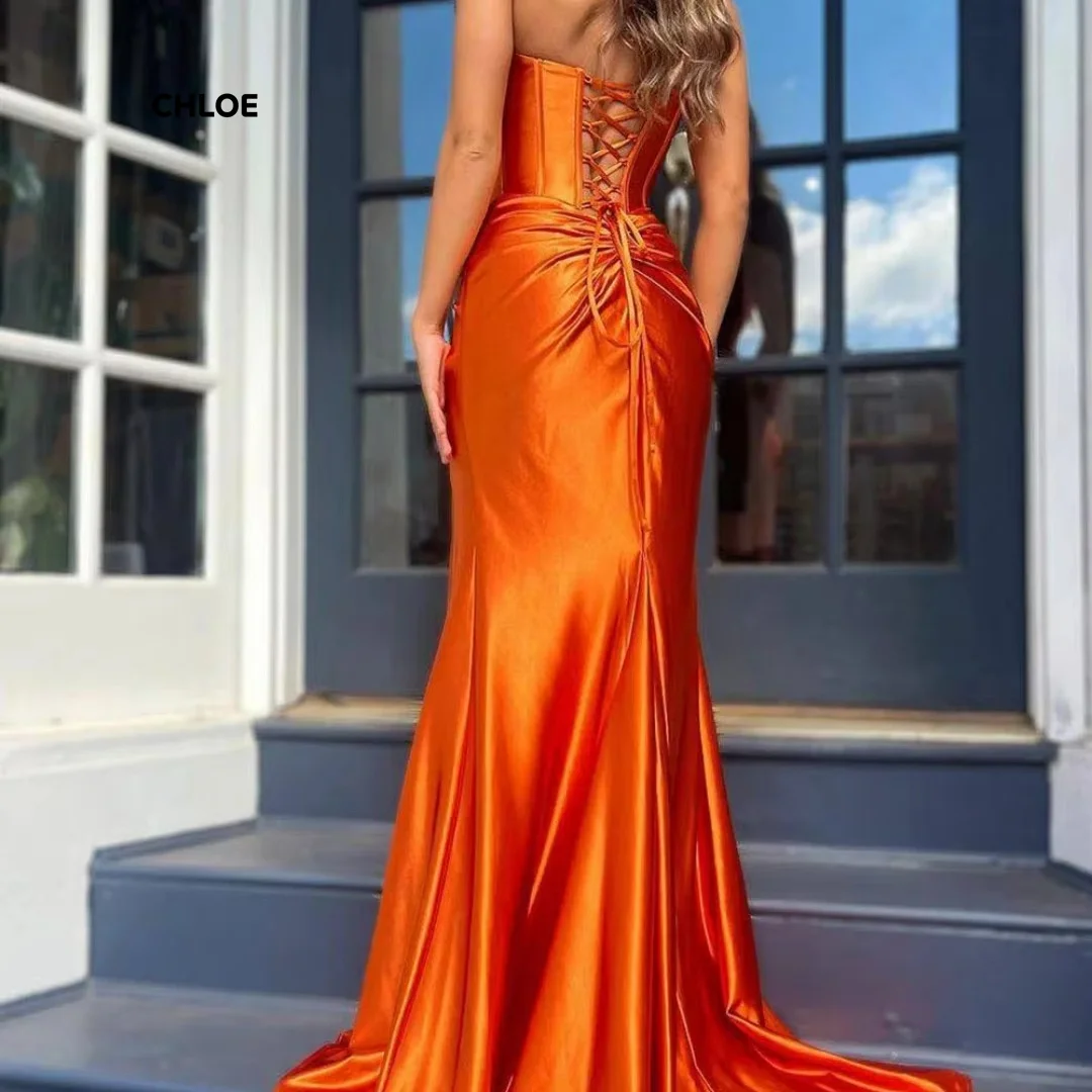 فساتين لحضور الحفلات الموسيقية مكشوفة الكتفين 2025 فستان سهرة فاخر للنساء مصنوع حسب الطلب فستان على شكل حرف A بدون أكمام فساتين حفلات أنيقة