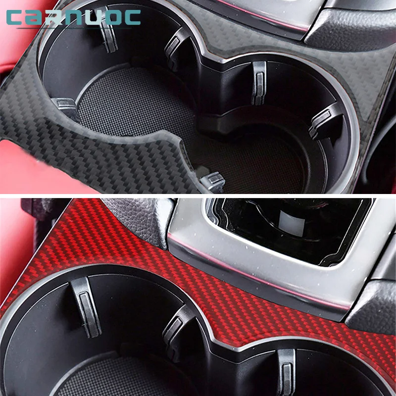 

Car Interior Styling Accessories For Porsche MACAN Cayenne 2014 2015 2016 2017 2018 2019 Water Cup Storage Carbon Fiber Stickers