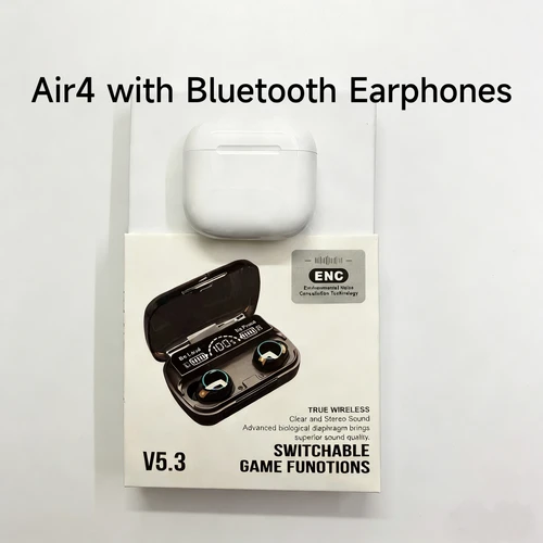 Imagen 1 del producto Auriculares Bluetooth inalámbricos Air4 pro 2 - Auriculares para juegos con cancelación activa de ruido HiFi 2026 de alta calidad con cable tipo C