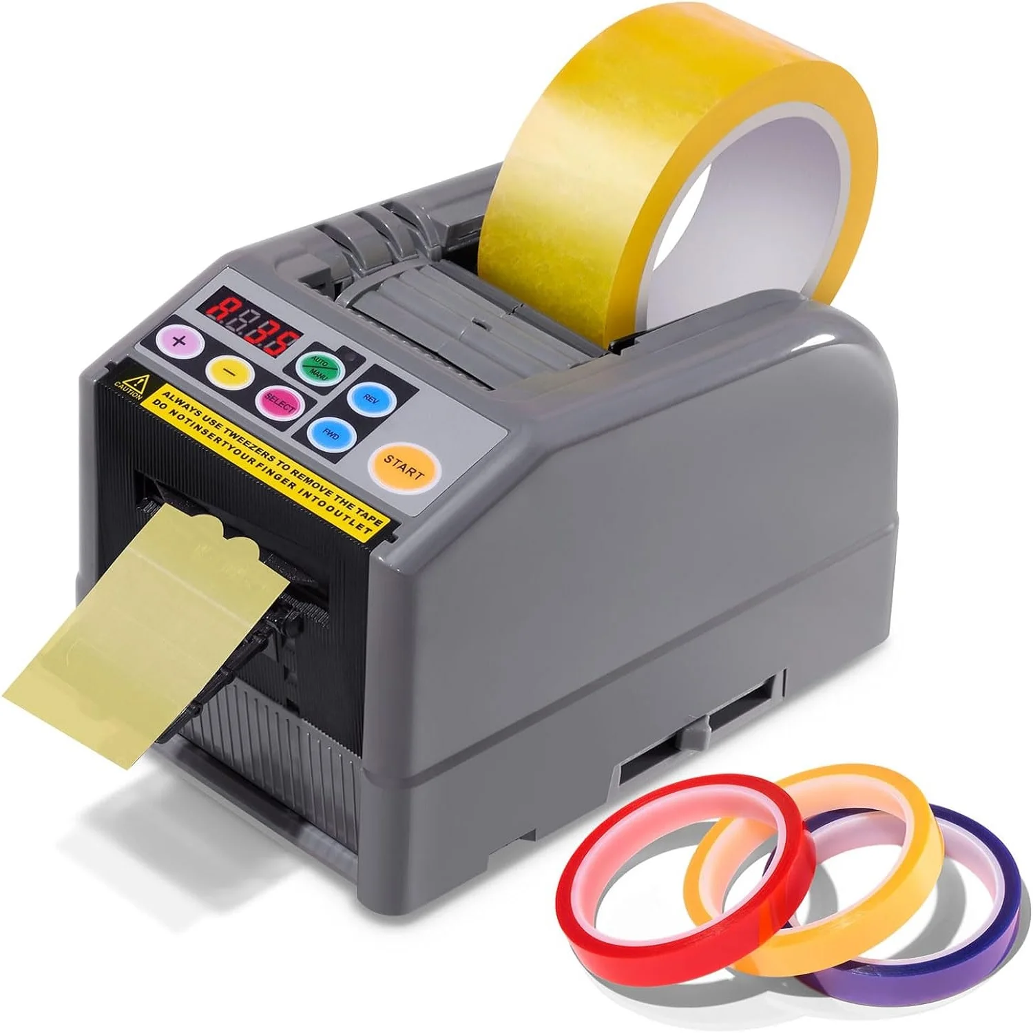 Automatic Ribbon Cutting Machine with 3 Tapes, Tape Dispenser 999mmMaximum Cutting Length, 6-60mm Width Tapes