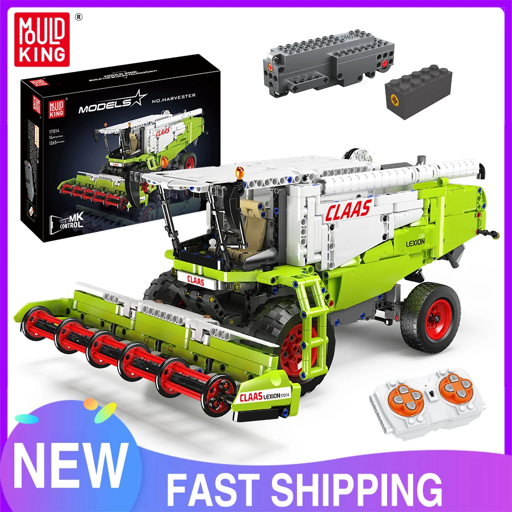 Mould King 17014 Technical Truck Toys The APP&RC Control Harvester Model Assembly Engineering Buiding Block Kids Christmas Gift