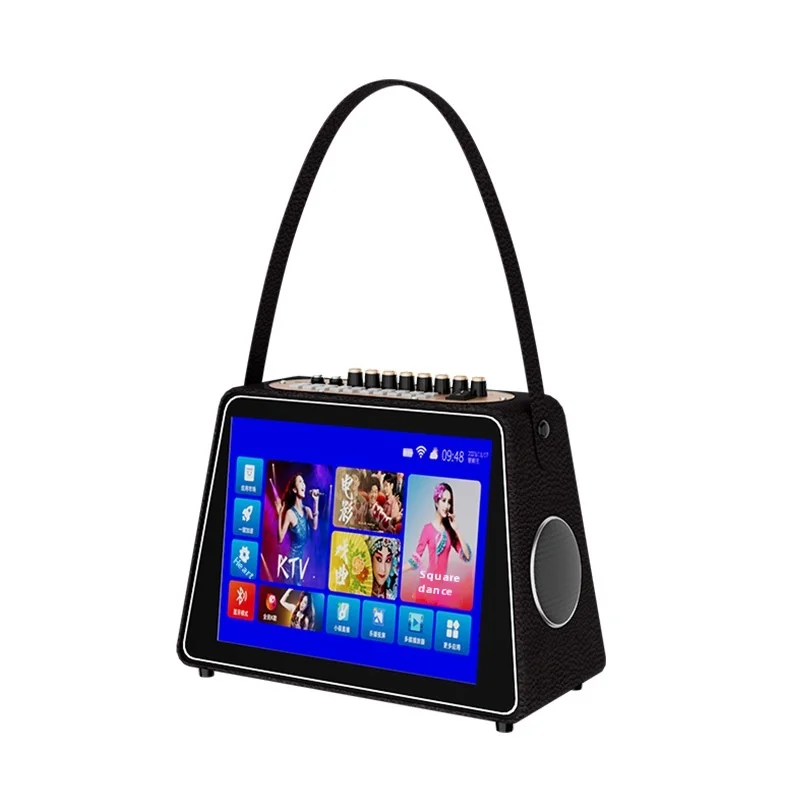 

Portable Handle Karaoke Singing Machine All-in-One Outdoor Speaker With Touch Screen