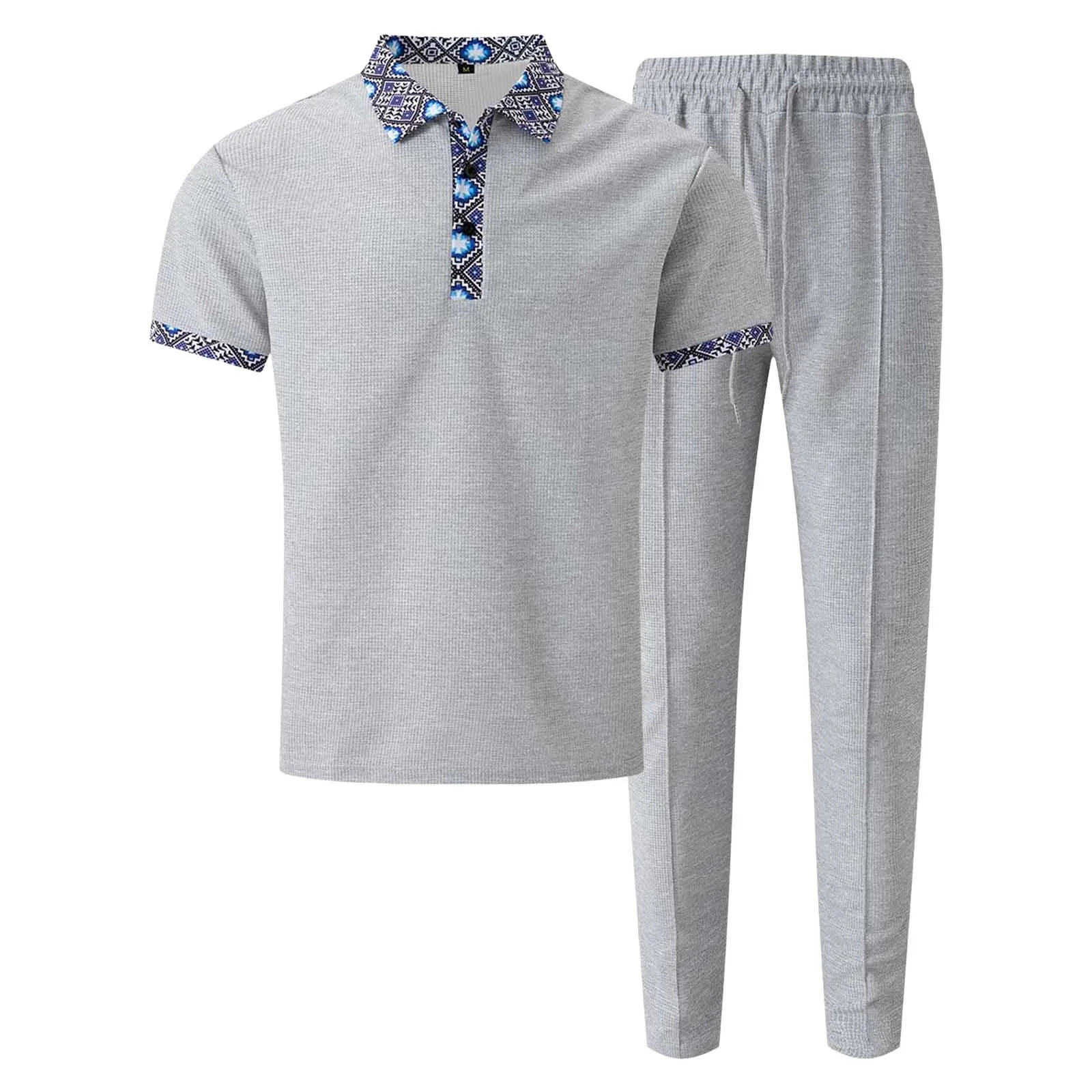 

Business Attire for Men Mens Summer Shortsleeved Shorts Casual Set Mens Summer Shortsleeved Trousers Casual Suits for Men Cotton