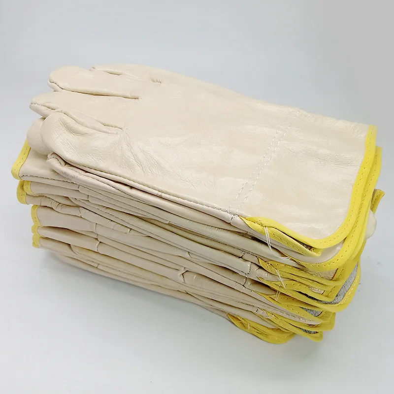 

Перчатки водителя с мягкой и износостойкой воловьей кожей сверху, сварочные перчатки с цельнокожаными короткими сварочными перчатками.