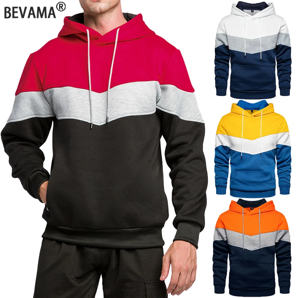 

Мужские лоскутные толстовки с капюшоном, осенне-зимняя верхняя одежда, теплый пуловер с длинными рукавами, повседневная спортивная флисовая толстовка с капюшоном, уличная одежда