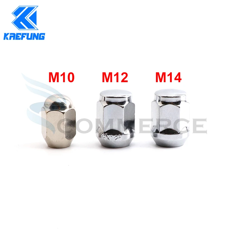 Tuerca de cubo de rueda cromada para ATV Scooter UTV Buggy Quad Bike BuggyVehicle, llanta de aleación de aluminio, 1 piezas, M10/M12 * 1,25, M14 * 1,5