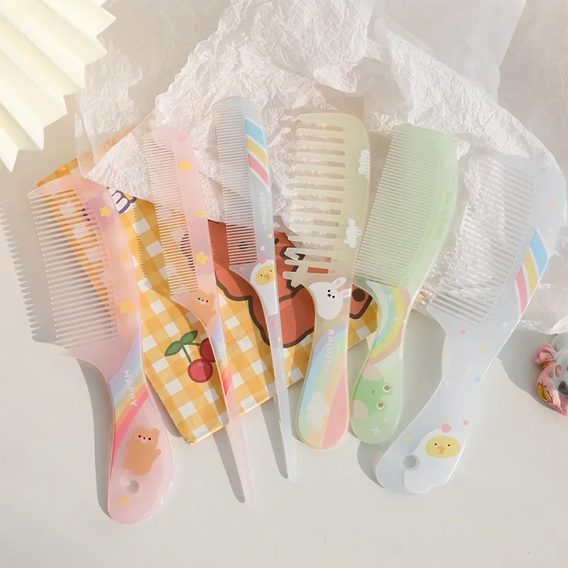 Cute Cartoon Anti-static Hair Dressing Comb Curly Hair Portable Travel Comb for Kids Girls Students Comb Baby Hair