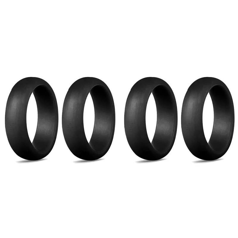 4X 5.7Mm Popular For Men Women Silicone Cool Rings Silicone Wedding Ring Environmental Outdoor Sports Ring 10