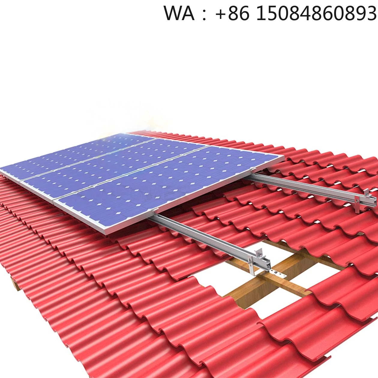 Complete Tile Roof DIY PV Mount System, Aluminum Rail Panel Accessories, Integrated Solar Energy Hardware Parts for  Building So
