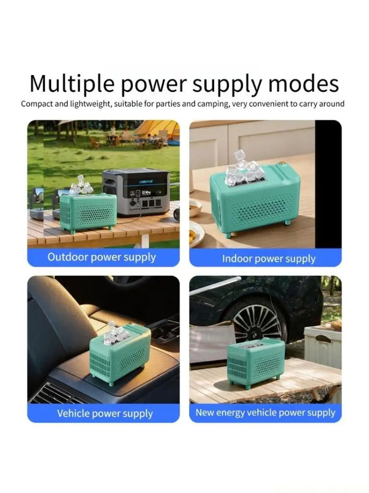 J0MA Small Ice Machine for Countertop Drinks, Camp Tables and Travel Use