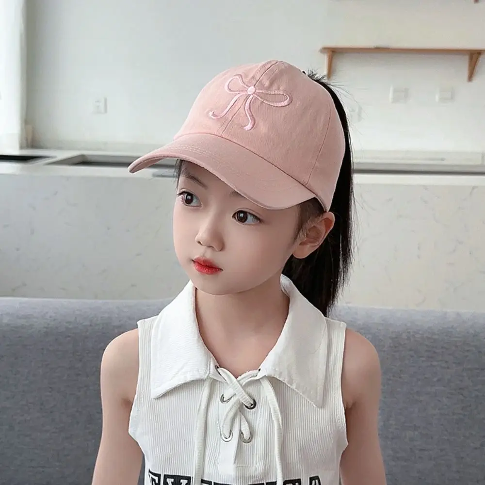 Korean Style Half Empty Top Hat Shading Hat Bow Summer Kid Sunhat No Top Beach Hat Anti-UV Sun Hat Children's Visor Hat Baby