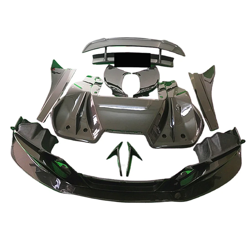 

For McLaren MP4-12C 650S Upgrade DMC style Carbon Fibre Front Lip Side Skirt Diffuser spoiler P1 hood Body Kit