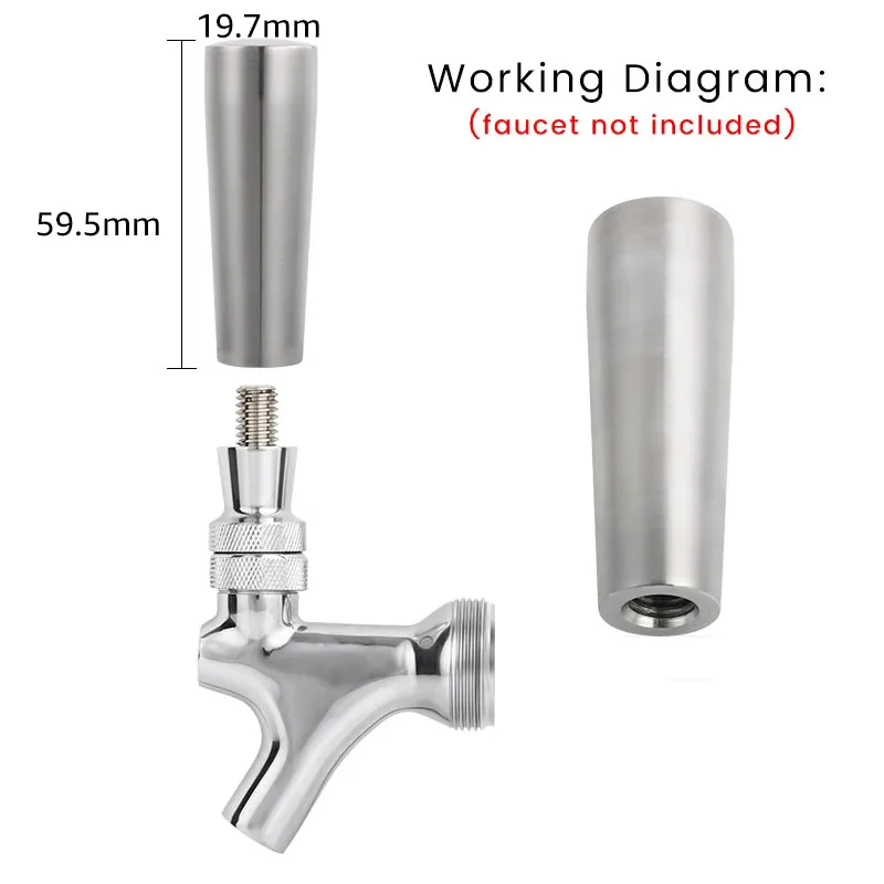 2 Pcs/lot Homebrew Beer Tap Handle, 3/8\