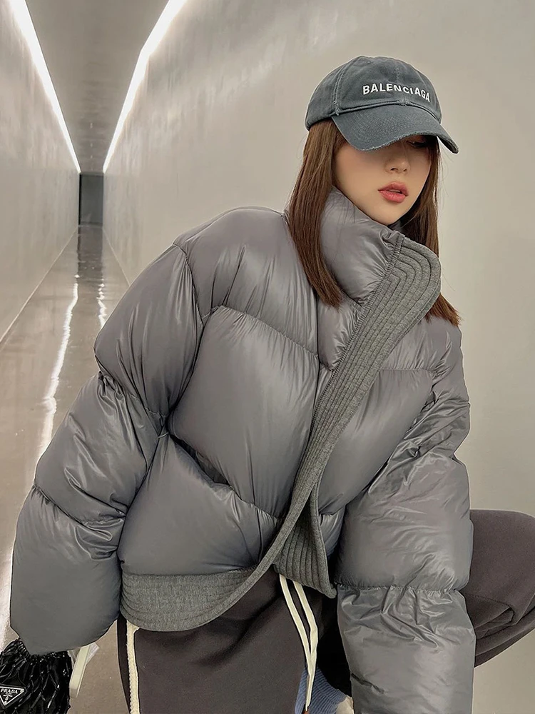 2024 Winter Cotton Padded Jacket Warm Parka Women\'s Thicken Loose Jacket Female Windproof Snow Coat Women Down Jacket Outwear